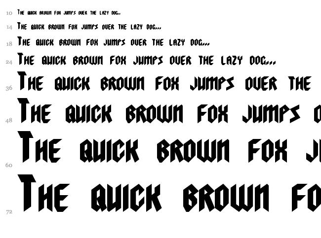 Visionaries font waterfall